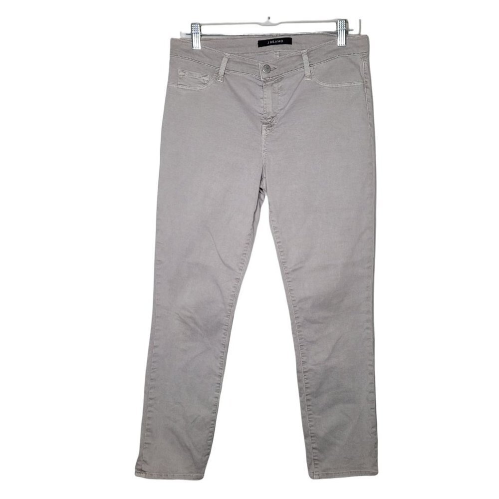 J Brand Cropped Rail Vin O Grey Stretch Denim Skinny jeans size 30
